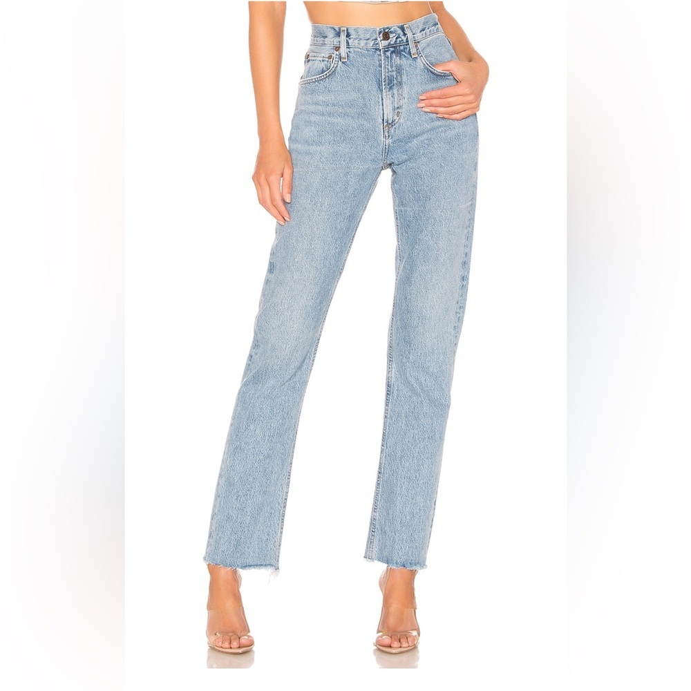 Agolde Cherie High Rise Straight Jeans in Merit
